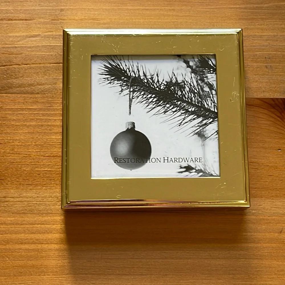 Restoration Hardware gold metal ornament picture frame
